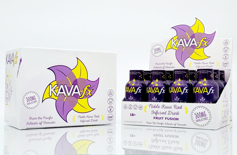 KavaFx - Calm: Fruit Fusion Noble KAVA Root Infused Drink - Fern Pine Distro