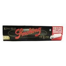 Smoking Deluxe King Size with Tips Rolling Paper-Fern Pine Distro